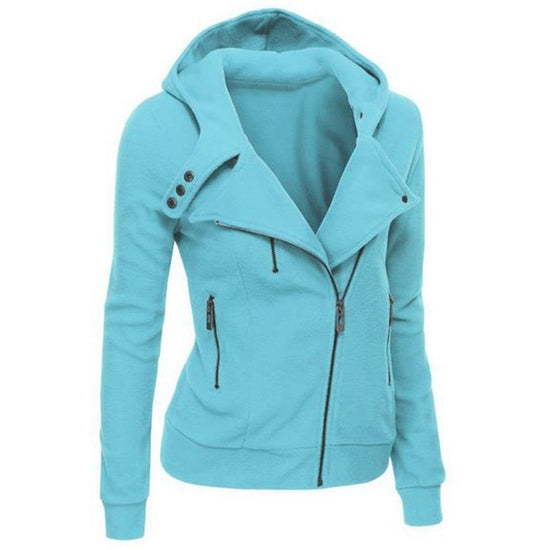 Zipper Warm Fashion Hoodies Women Long Sleeve Hoodies Jackets Hoody Jumper Overcoat Outwear Female Sweatshirts